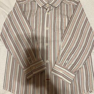 Gymboree Black and White Button Down Shirt with Stripes